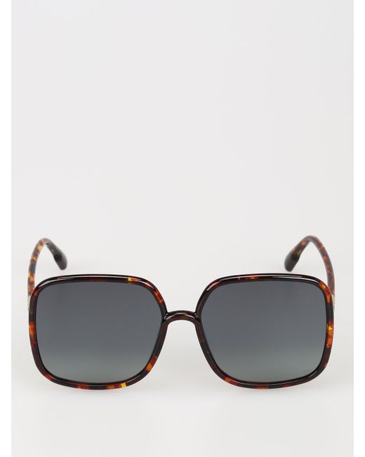 Dior Brown Square Oversize Sunglasses