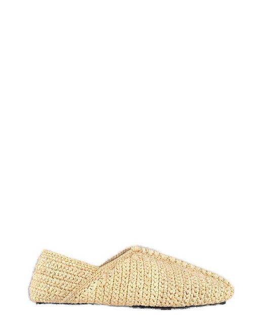 Jil Sander Natural Interwoven Pointed Toe Slippers