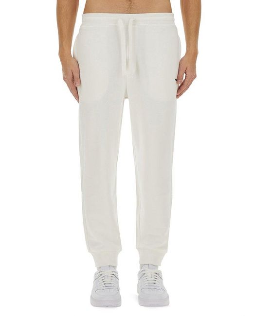 Boss White Dayote Drawstring Track Pants for men