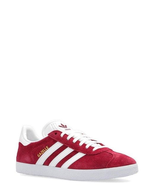 Adidas Originals Red Gazelle Lace-up Sneakers