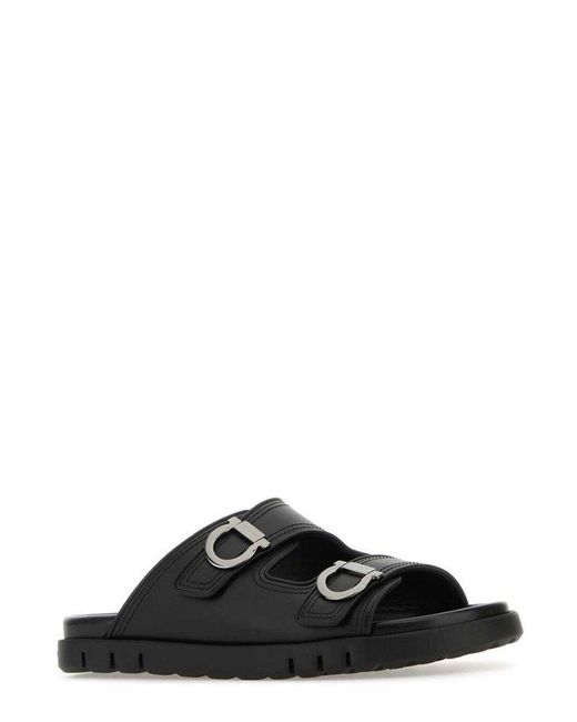 Ferragamo Black Double-strap Sandals for men