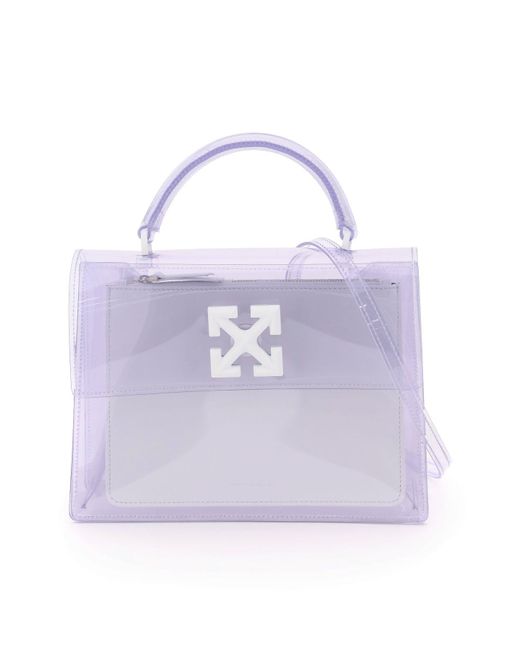 Off-White c/o Virgil Abloh Purple Jitney 2.8 Transparent Handbag