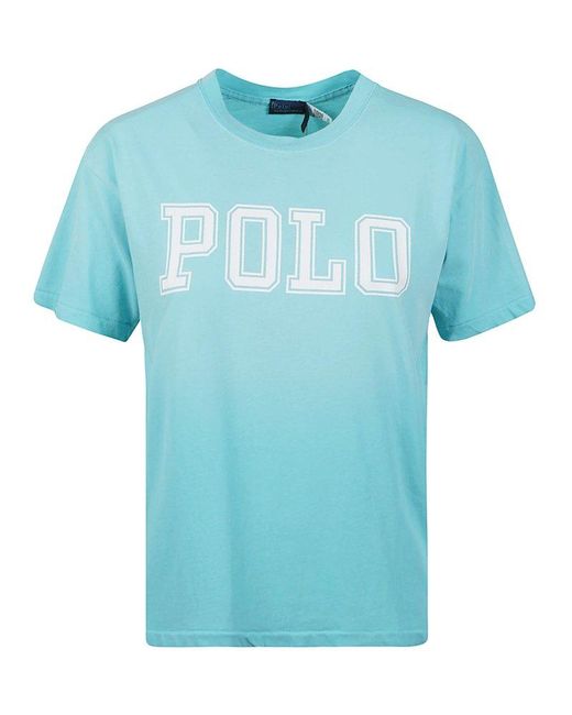 Polo Ralph Lauren Blue Logo-printed Crewneck T-shirt