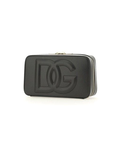 Dolce & Gabbana Black Dg Small Leather Camera Bag