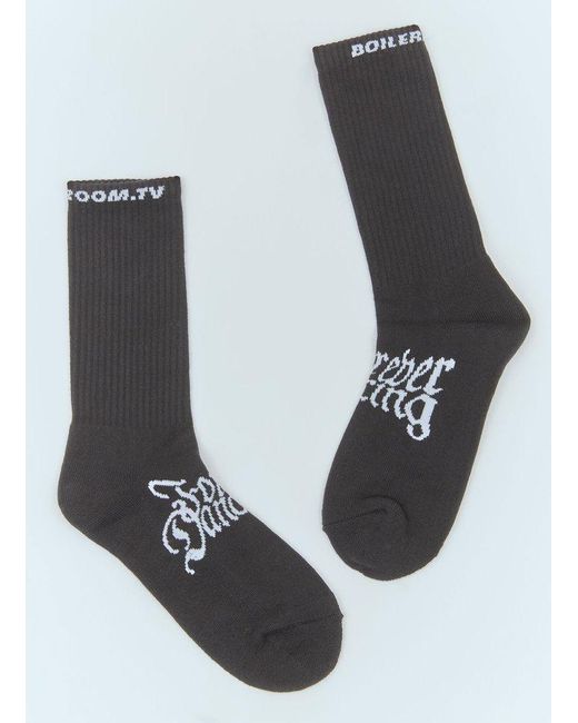 BOILER ROOM Gray Forever Grooving Socks for men