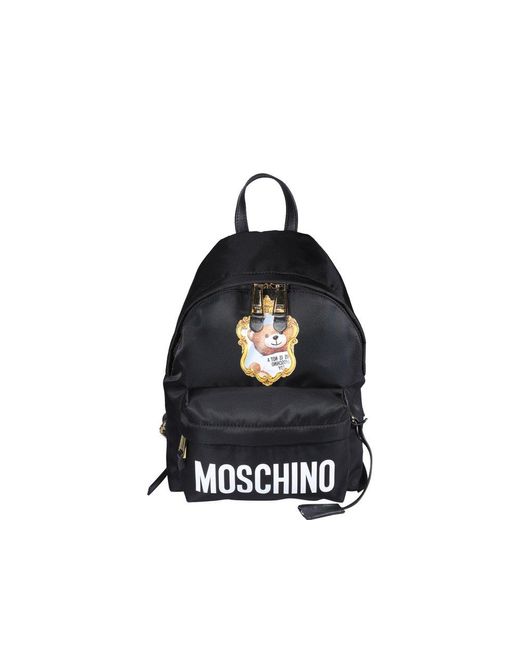 Moschino Synthetic Teddy Zipped Backpack in Black Lyst Canada