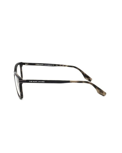 Marc Jacobs Black Rectangle Frame Glasses for men