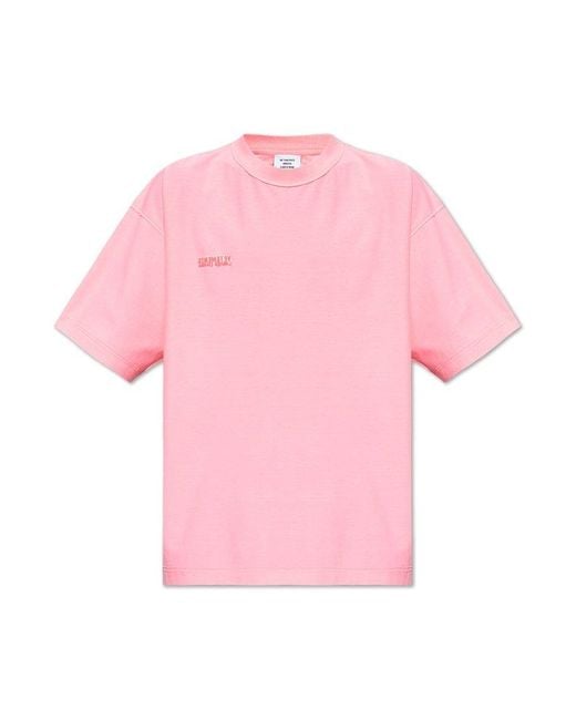 Vetements Logo T-Shirt in Pink for Men | Lyst