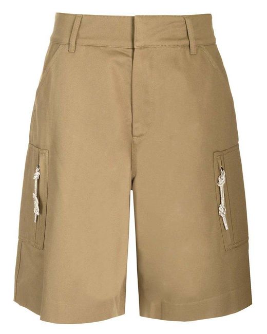 DARKPARK Natural Nina Puller Embellished Bermuda Shorts
