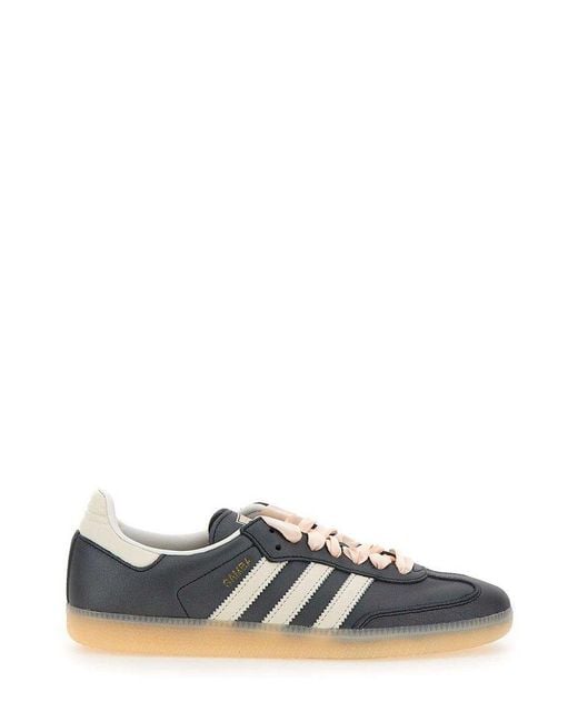 Adidas Originals Gray Samba Og Low-Top Sneakers