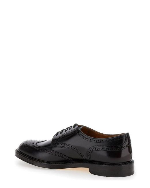 Doucal's Black Dovetail Lace-Up Shoes for men