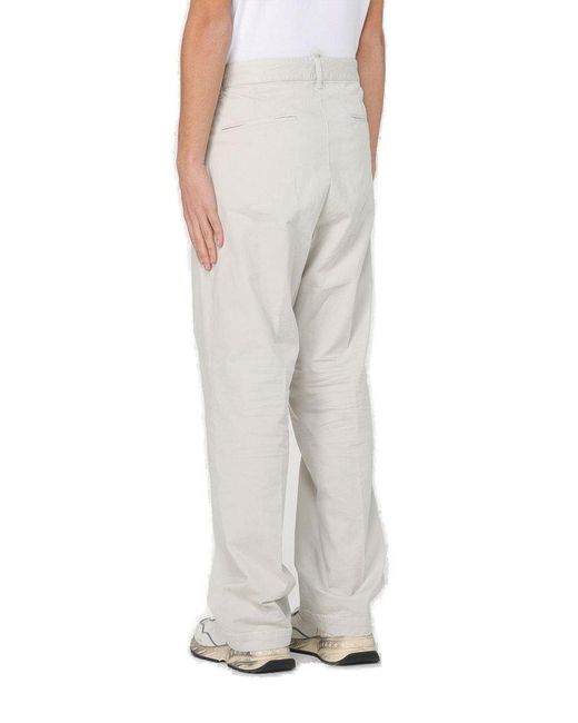 DSquared² Gray Logo-Printed Tailored Trousers for men