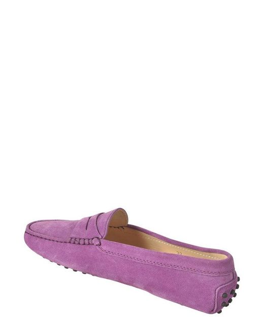 Tod's Purple Gommino Driving Loafers