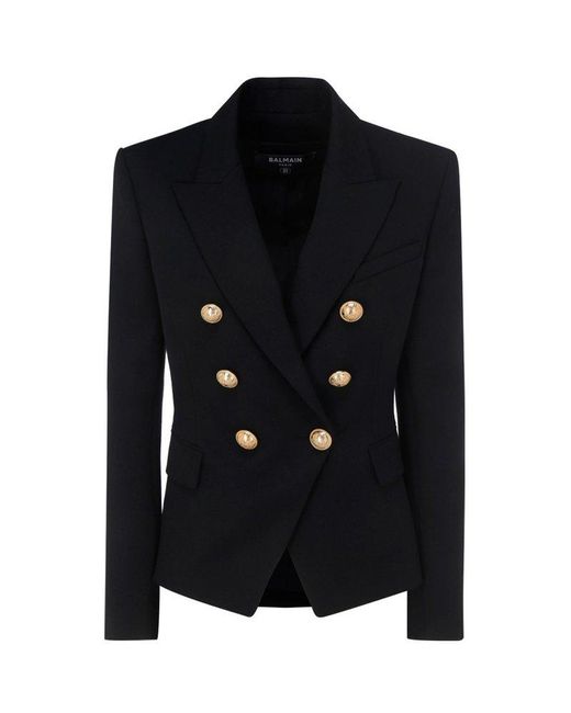 Balmain Black Buttoned Tailored Blazer