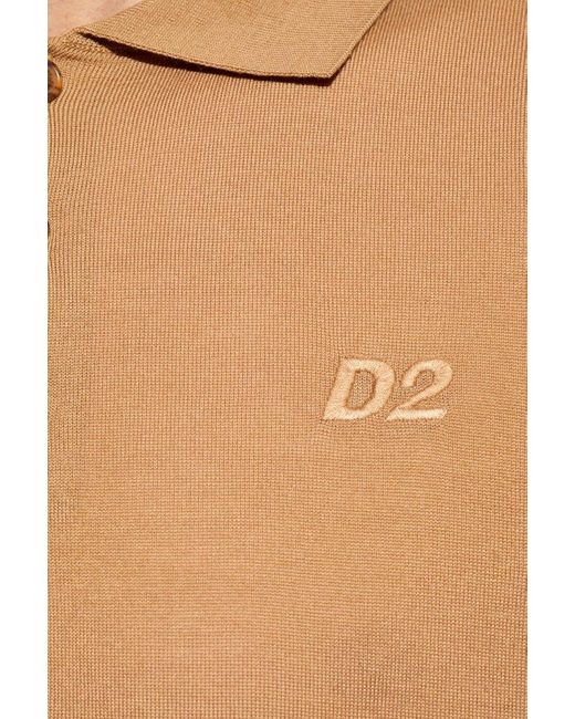 DSquared² Natural Wool Polo Shirt, for men