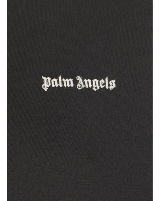 Palm Angels Black T-Shirts And Polos