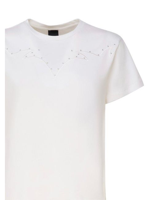 Pinko White Cotton T-Shirt