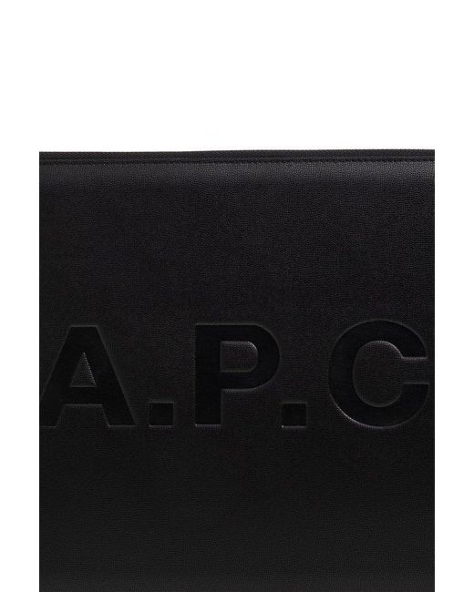 A.P.C. Black Briefcase With Logo