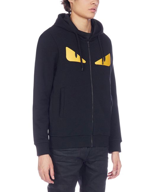 Fendi Cotton Bad Bugs Zipped Hoodie in 