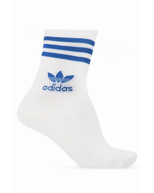 adidas Originals Logo Socks 3-pack in Blue | Lyst