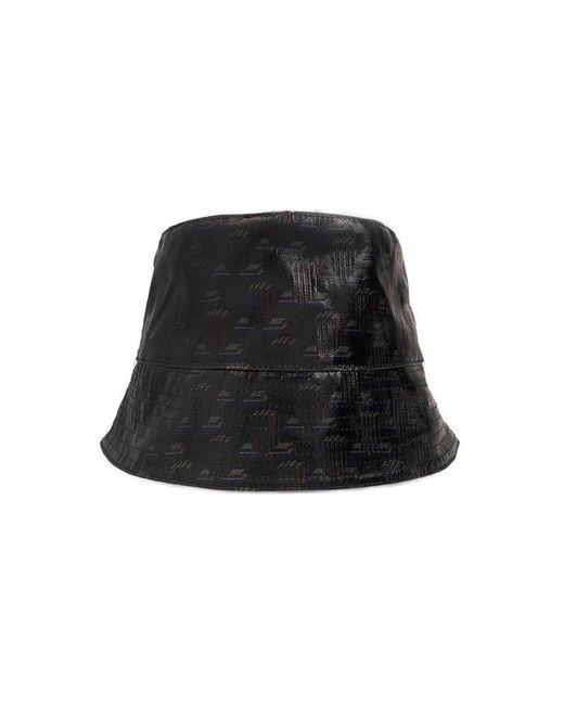 Lanvin Black Logo Embroidered Reversible Bucket Hat