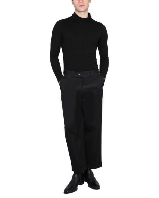 PT Torino Black Reworked Tailored Pants for men