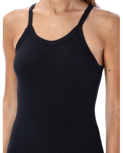 ÉTERNE Black Ribbed Tank Top