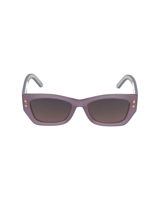 Dior Purple Diorpacific S2U Rectangular Frame Sunglasses