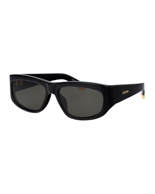 Jacquemus Black Pilota Sunglasses