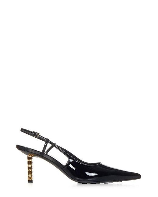 Givenchy Black G Cube Slingback Buckle-Detailed Pumps