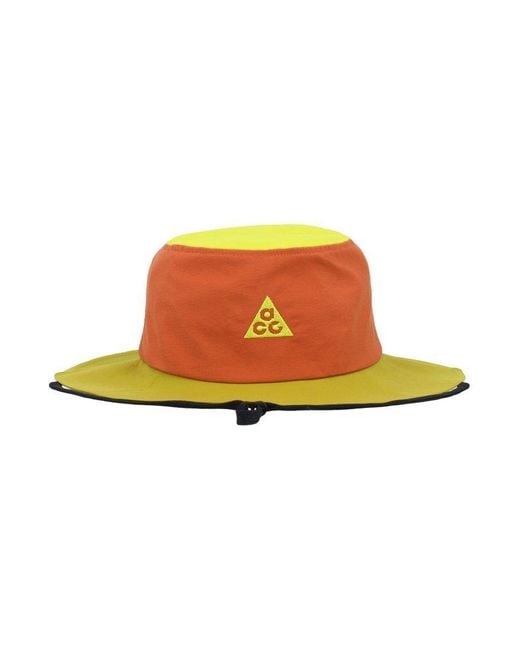 Nike Yellow Acg Drawstring Bucket Hat