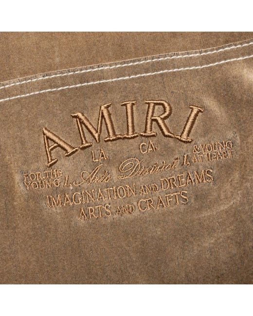 Amiri Natural Logo-Embroidered Mid-Rise Carpenter Trousers for men