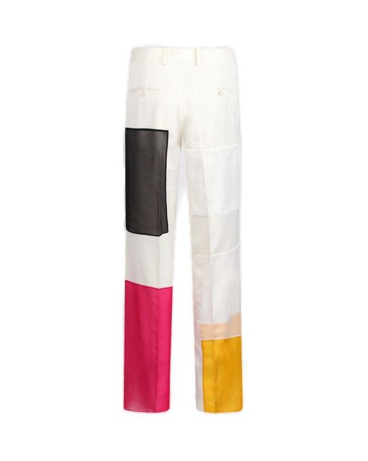Helmut Lang Multicolor Trousers With Patchwork Bottom