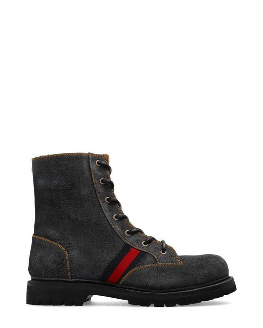 Gucci Black Denim Ankle Boots for men