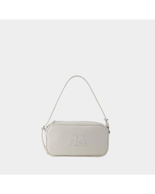 Courreges White Reedition Baguette Zip-up Shoulder Bag