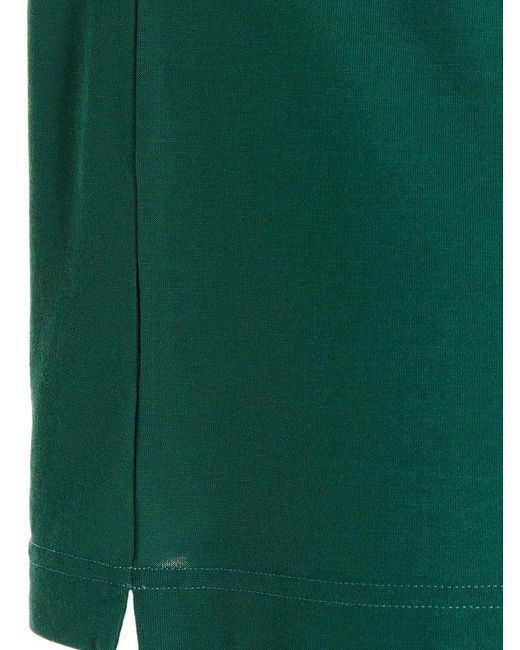 Zanone Green Short-sleeved Straight-hem Polo Shirt for men