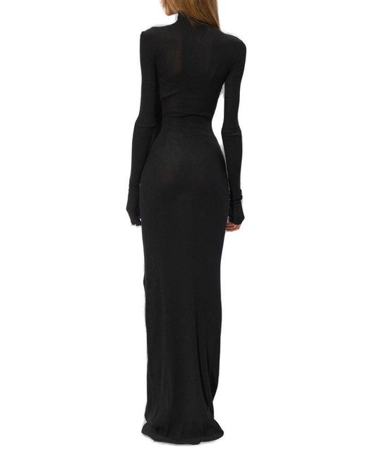 Balenciaga Black Ribbed Dress,