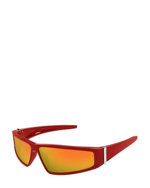 Alexander McQueen Orange Rectangular Frame Sunglasses