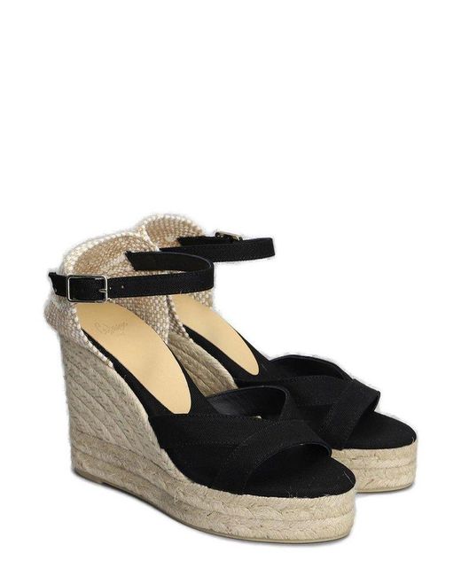 Castaner Black Bruna Wedge Espadrille Sandals