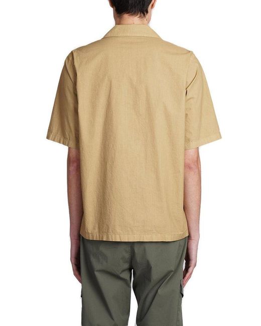 Aspesi Green Short Sleeved Buttoned Shirt for men