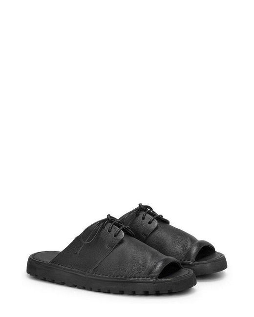 Marsèll Black Sanpomice Slide Sandals for men