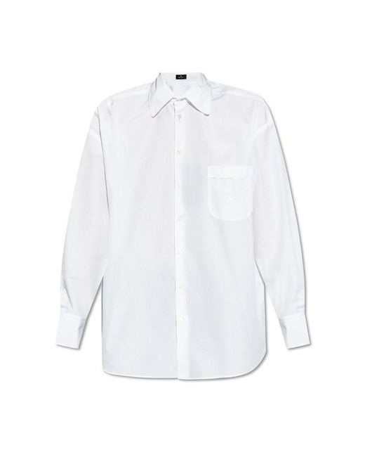 Etro White Cotton 'oversize' Shirt,