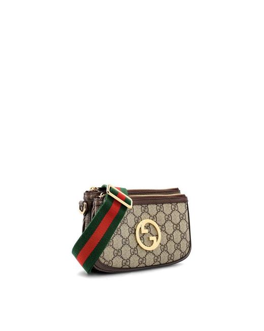 Gucci Gray Logo Plaque Blondie Mini Bag for men