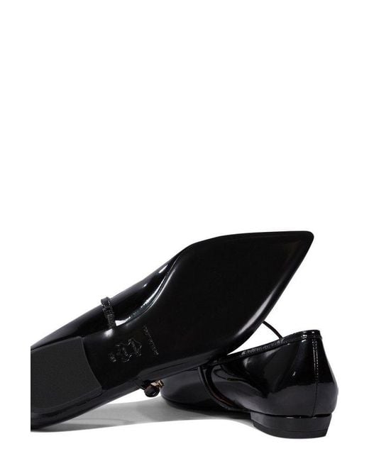 Tory Burch Black Double T Buckle Mary Jane Shoes