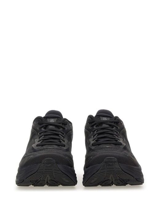 Hoka One One Black Clifton 10 Lace-Up Sneakers for men