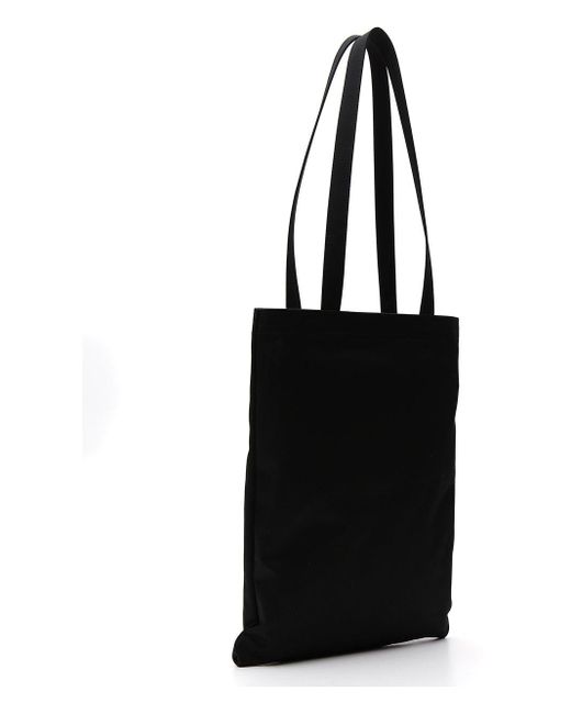 Saint Laurent Cotton Printed Tote Bag in Black for Men - Lyst