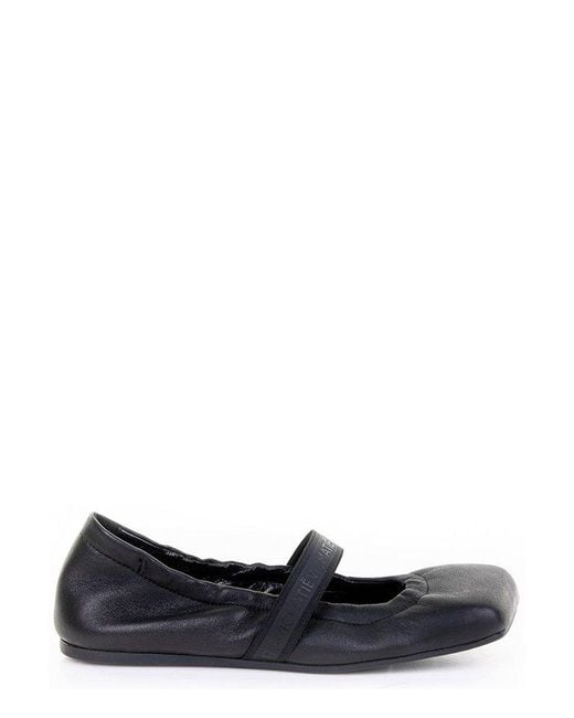 Vic Matié Black Almond Toe Slip-On Ballerinas