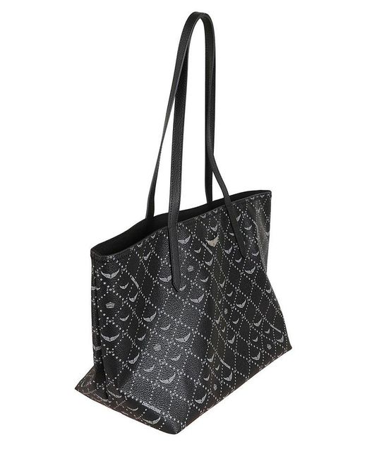 Zadig & Voltaire Black Z Monogram Shopper Bag