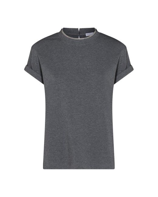 Brunello Cucinelli Gray T-Shirts And Polos