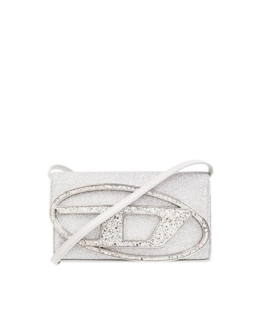 DIESEL Metallic ‘1Dr’ Wallet With Shoulder Strap